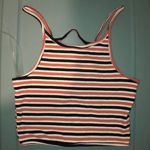 ActiveUSA striped crop top, perfect for festivals